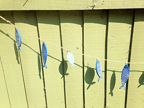 Gisela Graham in Legno Pesci Ghirlanda