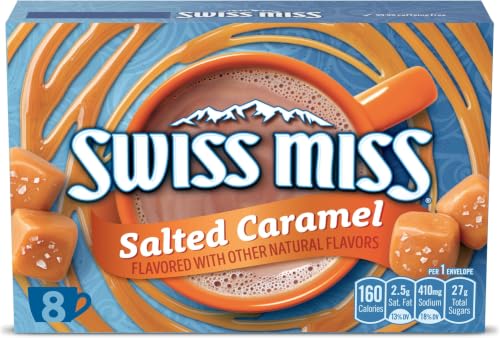 Swiss Miss Salted Caramel Flavored Hot Cocoa Mix, 1.38 oz 8 ct (Pack of 5)
