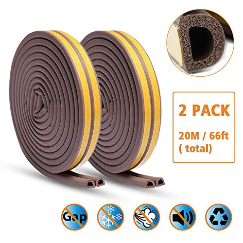 KELIIYO Door Weather Stripping, Window Seal Strip for Doors and Windows- Self-adhisive Foam