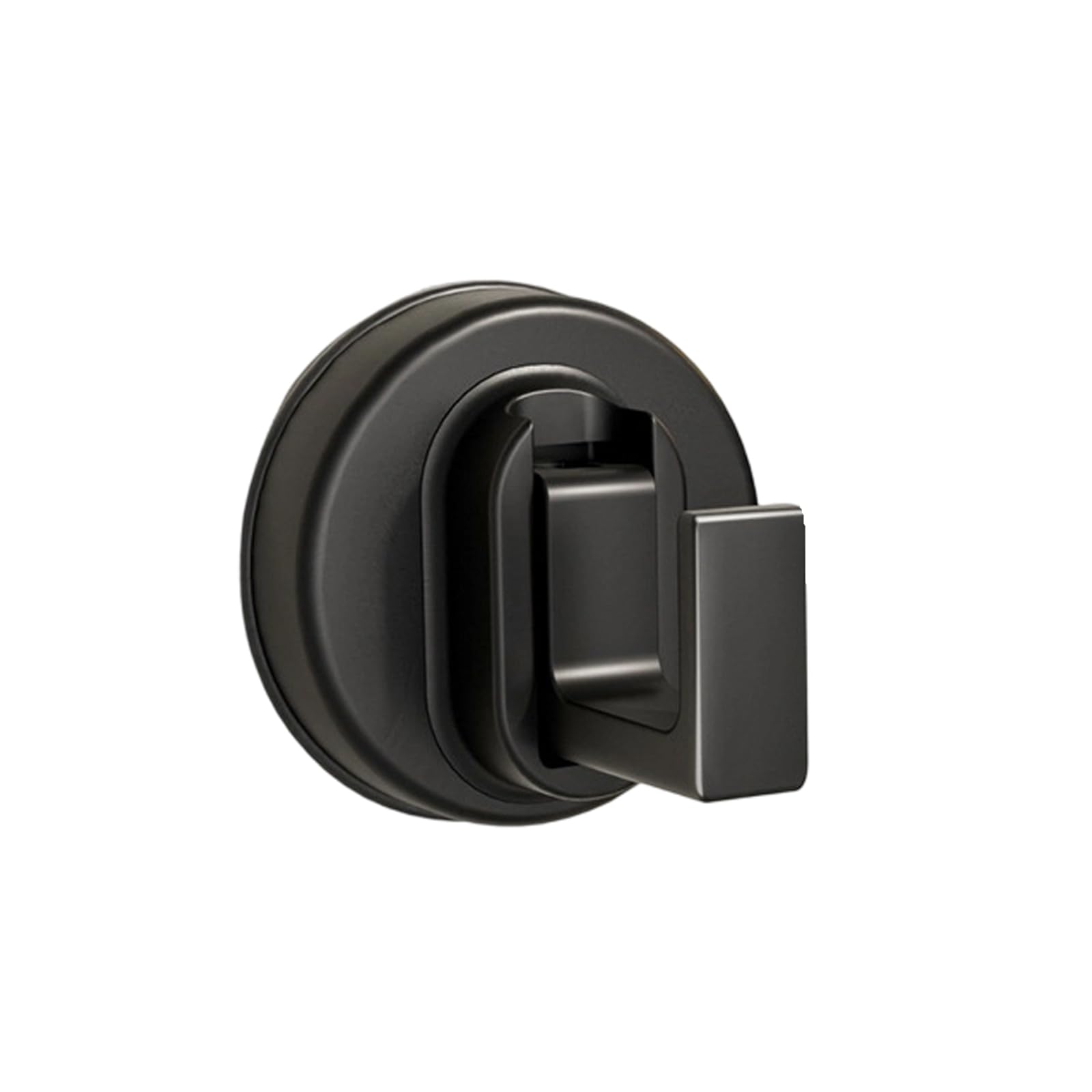 Tertioi Black Rustproof Suction Cup Door Hook Space Aluminum Material Wall Mount Organizer Towel Clothes Storage Removable Wall Hook