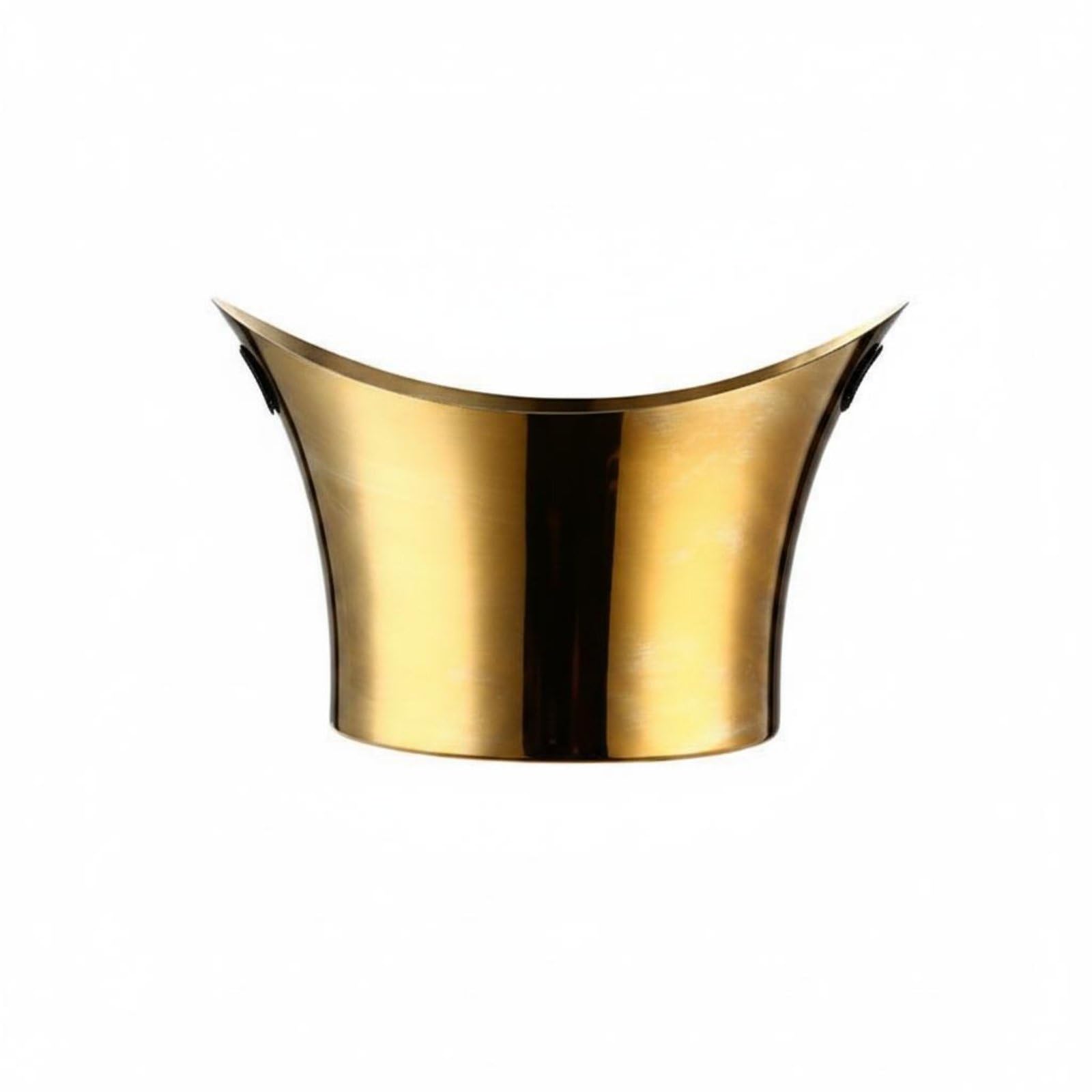Cubo de Hielo para Champán Cubo Cubeta Recipiente de Bebidas de Acero Inoxidable con Acabado Pulido y Transporte Cómodo Adecuado para Mesa de Buffet, Oro, Yuanbao