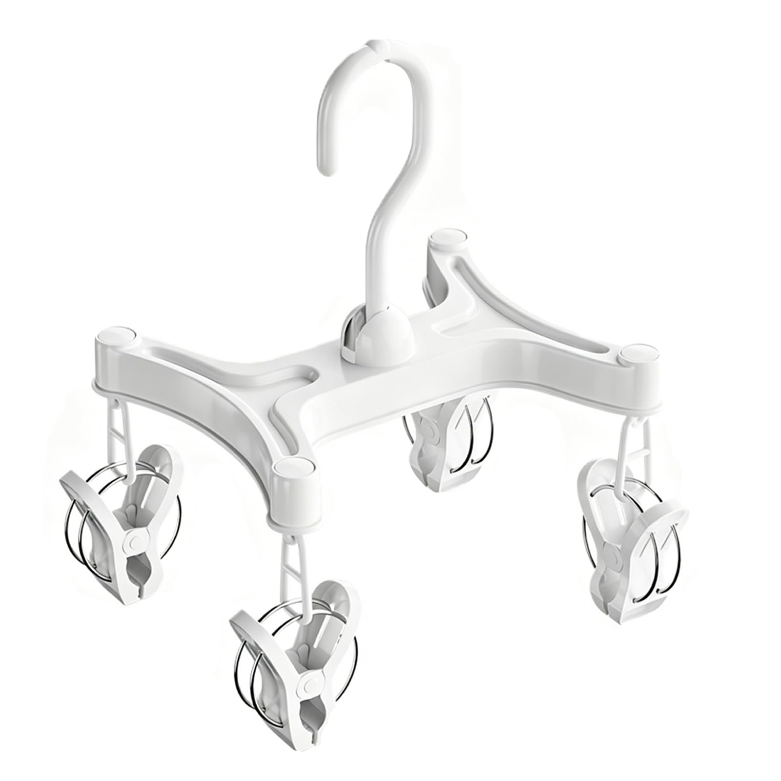 Clothes Drying Rack Hanger with Clips, Underwear Hanger, Foldable Rotatable Drying Rack Hanger Sock Dryer, for Drying Socks, Towels, Diapers, Clothes, Gloves
