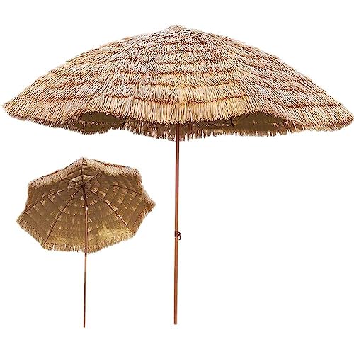Parasol de jardín beige de 2,4 metros con protección solar UV