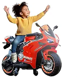 Moto Elétrica Infantil Motinha Motocicleta Brinquedo Passeio Veículo Bateria 12v Recarregável (Vermelha)