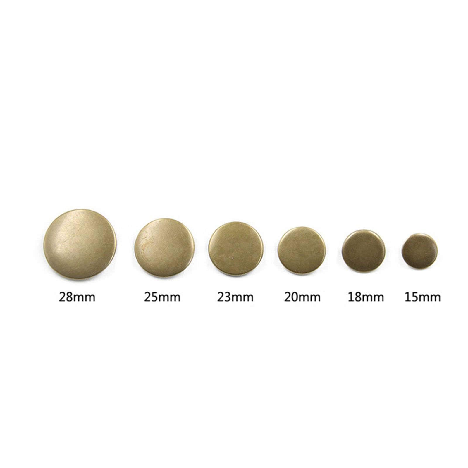 10 stuks 15/20/25mm vintage mode ronde metalen knoppen voor kleding naaien accessoires shirt jas blouse knopen-goud, 20mm