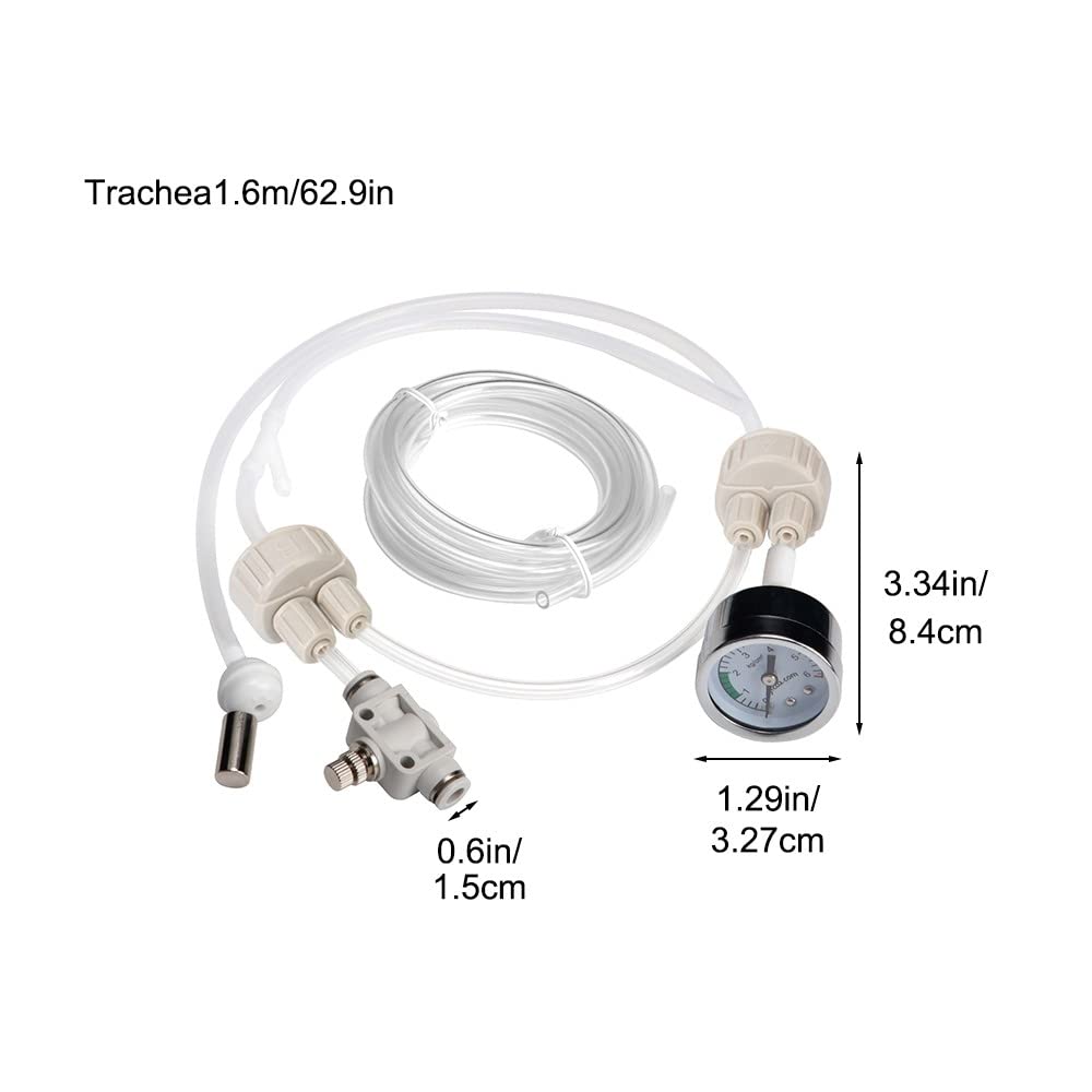 DONGKER Kit de générateur de CO2 à monter soi-même pour aquarium, tube de valve avec manomètre pour aquarium