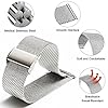 TStrap Mesh Watch Strap Metal - Silver Quick Release Watch Bands for Men Women - Stainless Steel Smart Watch Straps Bracelet Replacement - 18mm 20mm 22mm #3