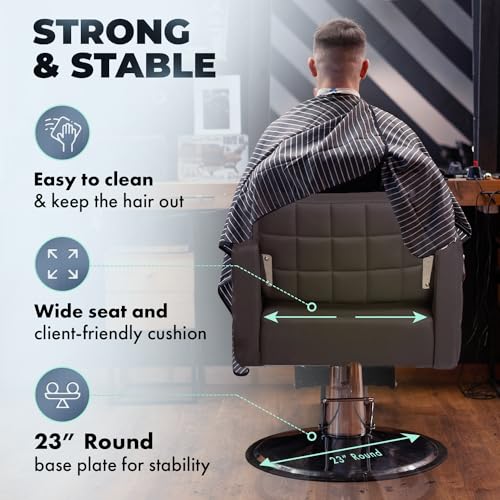 Buy-Rite-Salon-Spa-Equipment-Icon-Styling-Chair-for-Professional-Salons-and-Barbers-Features-a-Wide-Seat-with-Quilted-Design-Strong-Frame-Hydraulic-Pump-Gray-YLG-192-GRY