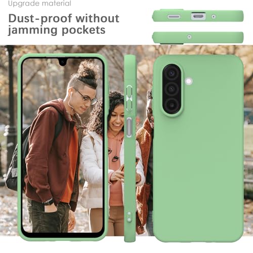 Image of YATWIN Silicone Case for Samsung Galaxy A17 4g /5g, Soft-Touch, Shockproof, DustProof, Antiskid Phone Cover for Samsung Galaxy A17 4g /5g - Mint Green