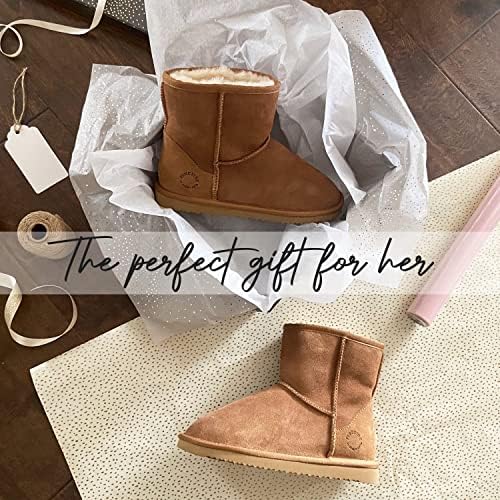 Fireside by Dearfoams Women's Rosebery Genuine Shearling Water Resistant Boot, Chestnut, 10 | Image 5