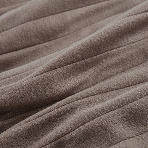 Beautyrest Fleece Electric Blanket Heated Throw Wrap Super Soft Hypoallergenic With Auto Shutoff-3-Setting Controller, 50 X 60 In, Brown #TOP5