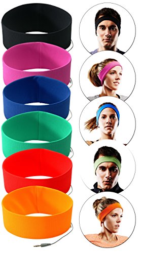 RunPhones Classic Exercise Headphones | Ideal for All Workouts | Precise Sound, Slim Speakers In a Moisture-Wicking Headband |New Model 2017 (Cool White, Medium)