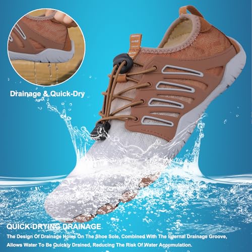 Image of Hike Barefoot Shoes Womens Men,Unisex Barefoot Water Shoes Breathable, Anti-Slip Hiking Footwear for Athletic Wide Toe Shoe Footwear for Hiking, Walking, Running, Yoga, and Water Sports