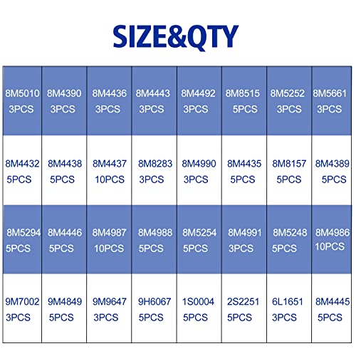 Caterpillar 4C8253 Silicone O-Ring Kit for CAT 2701533 4C8253 Replacement Parts(Silicone)