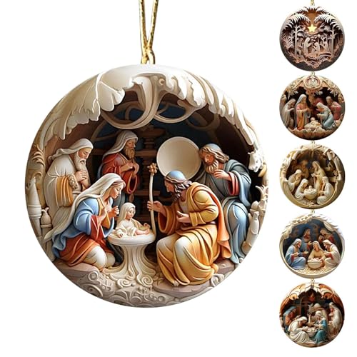 Mini Krippe 30 Mini-Weihnachtskrippe - Jesus-Krippen-Ornament Für Weihnachten |...