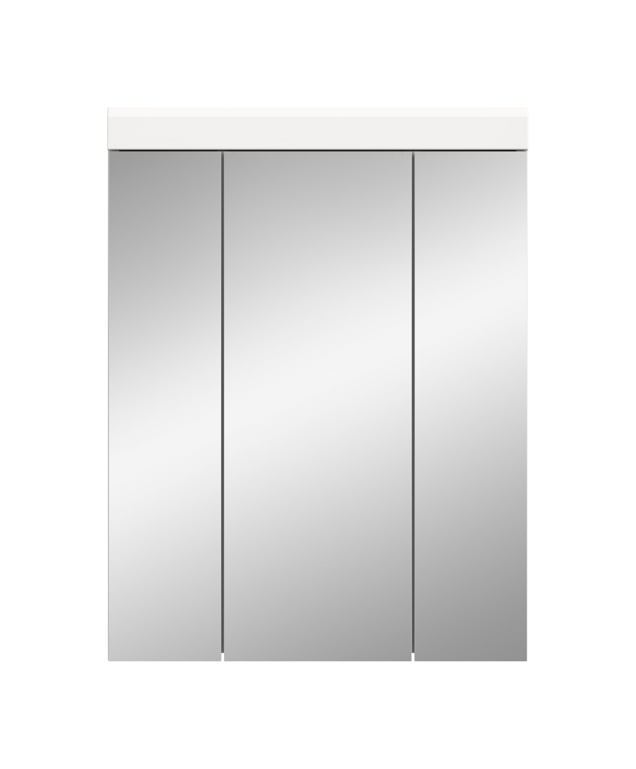 xonox.home Bad Scout X06A9725 Spiegelschrank Spiegel Medizinschrank in weiß Nachbildung und weiß Hochglanz tiefzieh – Bild 2