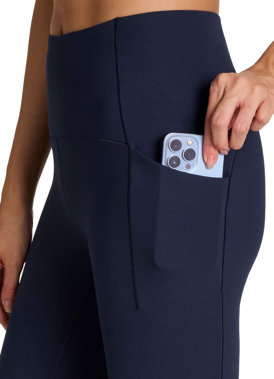 RBX Active Damen-Capri-Leggings mit Taschen für Kniebeuge, feuchtigkeitsableitend, hohe Belastung, ultra-kurze Capri-Leggings