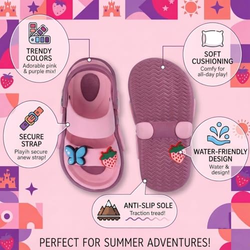 Image of Foot Trends Soft EVA Kids Sandals | Lightweight with Adjustable Strap | Soft Cushioning Sandals for Kids Boys and Girls