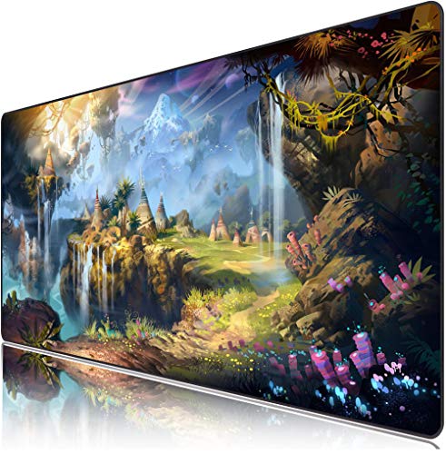 Tapis de Souris de Jeu,Grand Motif étendu,Bords Cousus antidérapants,Tapis de Souris XXL Long,Tapis de Clavier de Bureau,Base antidérapante,résistant à l'eau,pour Le Travail et Les Jeux 500x1000x3mm Cover