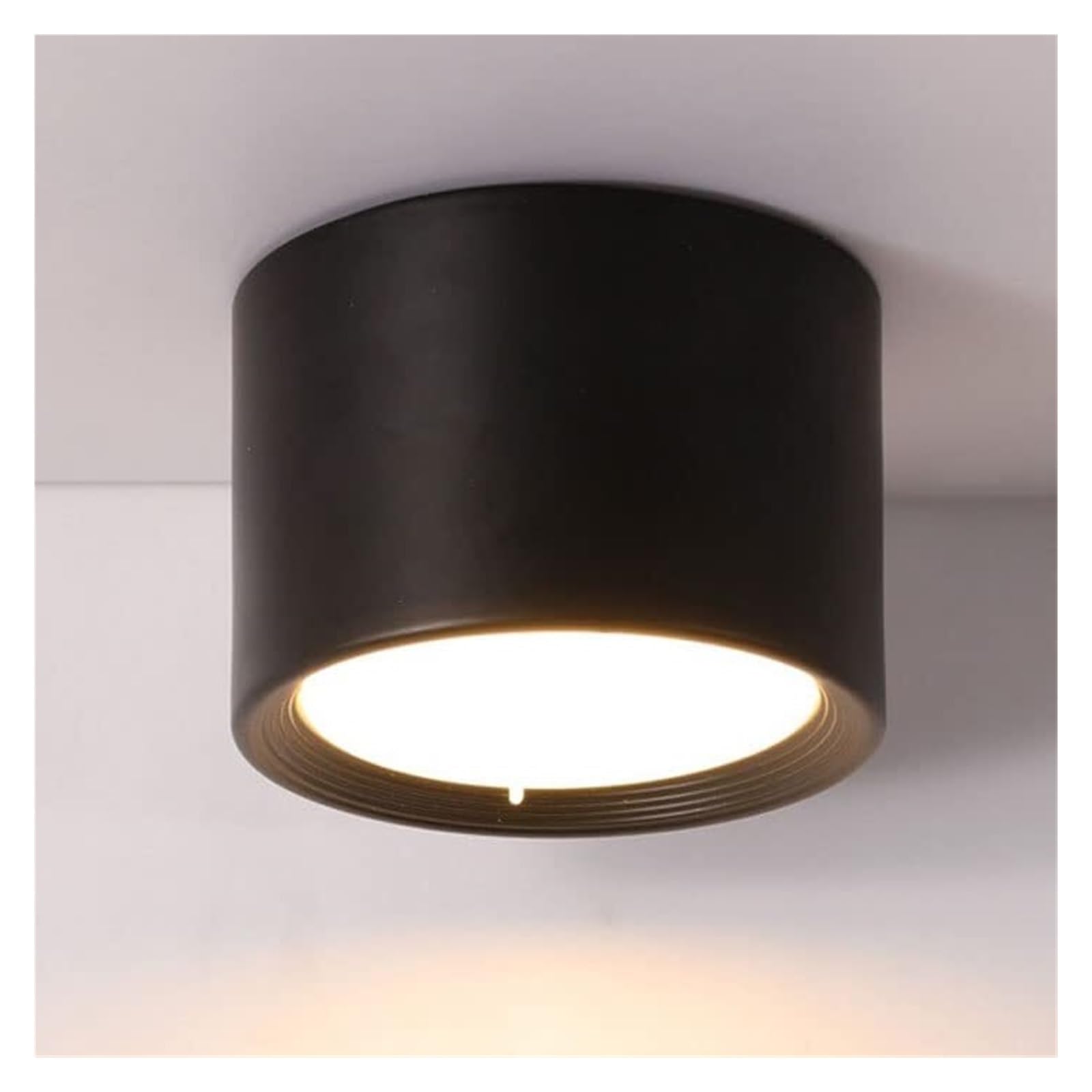 KHUKHU Modern Ceiling Spotlight Led Surface Mounted Display Downlight, Picture Lights & Mini Accent Spotlights, 12W Accent Spot Light Indoor for Hallway Corridor Gallery(Black6000K)
