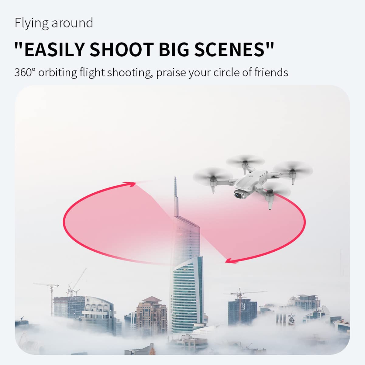 Drone con Fotocamera per Bambini e Adulti, quadrirotore RC per Principianti, Fotocamera HD 4k, atterraggio con Un Tasto, Altezza Fissa in bilico, Flusso Ottico Altezza Fissa, Regolazione del