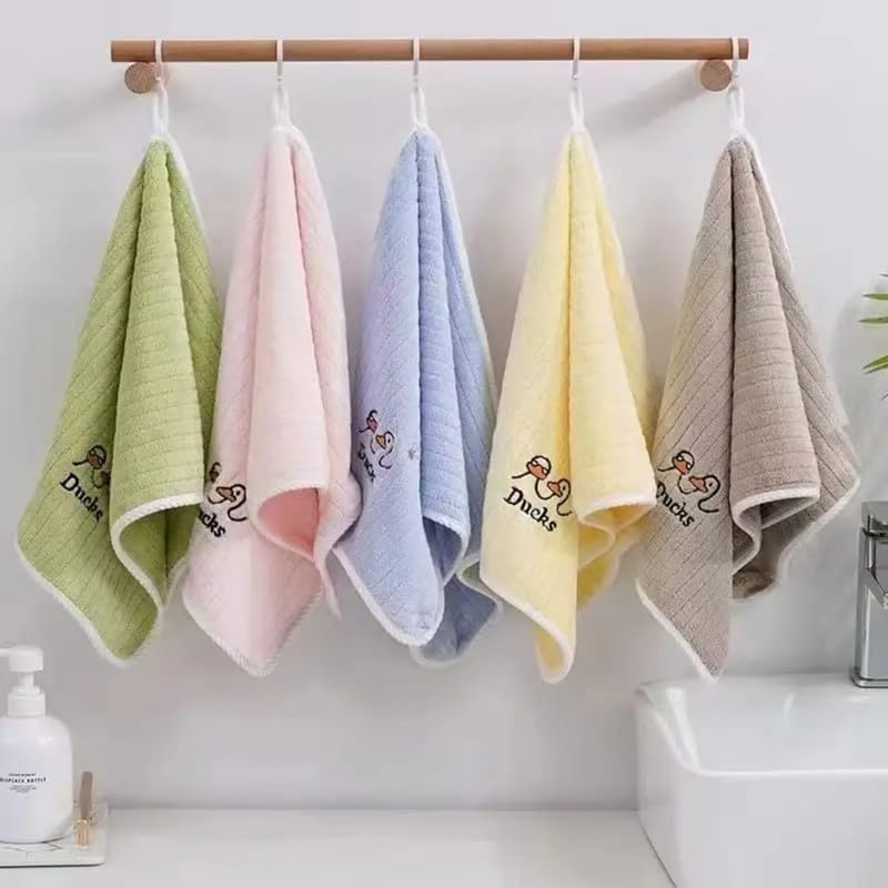 - Microfiber Hand Towel Set of 5 – Ultra Soft & Highly Absorbent Multipurpose Hand Towels, Quick Dry Quality Bathroom & Kitchen Towels (Multicolor)