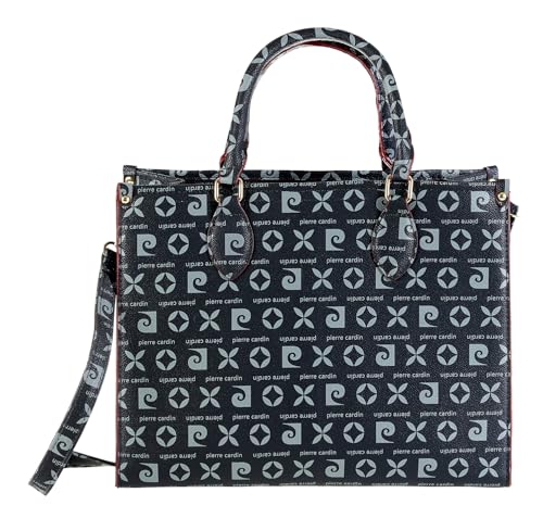 Pierre Cardin Bolso de mujer, en símil piel, shopper, de mano, al hombro, multifunción, de piel, grande, Bolso de mujer, en símil piel, shopper, de mano, de mano, multifunción