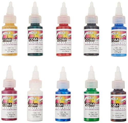 Medea Iwata Kit B COM-ART 10 colori aerografo coprenti 28 ml