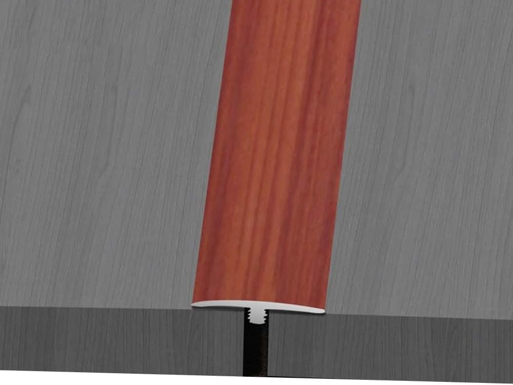 Striscia di transizione autoadesiva da 36 pollici for unire le fessure del pavimento, modanatura a T divisoria piatta in PVC, rivestimento del bordo del pavimento for laminato/vinile/legno(Red)