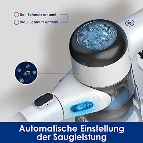 Tineco Pure ONE X Pet Smart Akku Staubsauger für Haustier Haushalte, kabelloser Handstaubsauger umwandelbar, tragbar leicht leise, Hartböden, Teppiche, Wandhalterung – Bild 5