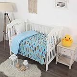Elegant Home Kids Soft & Warm Sherpa Baby Toddler Boy Blanket Printed Borrego Stroller or Baby Crib or Toddler Bed Blanket Plush Throw 40X50 (Construction Equipment)