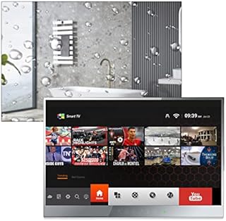 Elecsung 22 inch Bathroom TV Luxury Smart Mirror TV IP66 Waterproof Full HD HDTV(ATSC) Tuner Android 11.0 Wi-fi & Bluetooth (22'' (Touch Keys), Mirror)