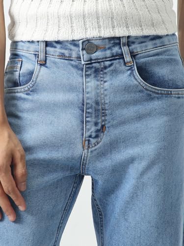 Image of Urbano Fashion Men's Slim Fit Washed Denim Jeans Stretchable