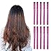 LiaSun 10Pcs/set Highlight Glitter Tinsel Hair Extensions Clip In - Colored Party Sparkling & Shiny Hair Extensions - Multi-Colors Hair Streak Bling Hairpieces (Rose)