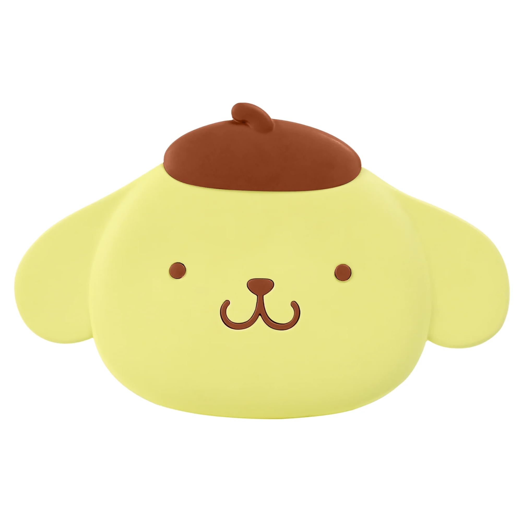 Impressions Vanity Pompompurin - Espejo compacto LED con diseño de figura de Pompompurina, espejo de aumento superior 3X con sensor táctil, acabado aterciopelado suave al tacto con luz LED