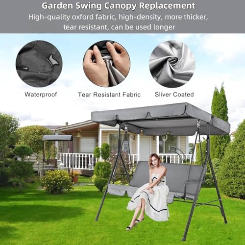 Cubierta de toldo para columpio impermeable que soluciona filtraciones 3