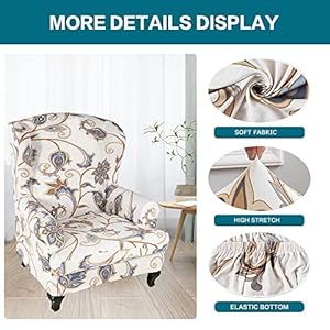 Krfoonnwingbackchaircoverslipcovers2piecestretchwingchaircoversspandexsofaarmchairnonslipfurnitureprotectorforlivingroomcolor01 Urban Country Home Decor Krfoonn wingback chair cover slipcovers 2 piece stretch wing chair covers spandex sofaarmchair non slip furniture protector for living room color01 urban country home decor