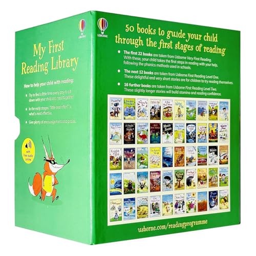 Usborne My Very First Reading Library 50 Books Set Collection Pack Early Level 1 and 2