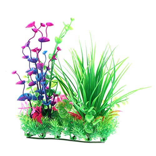 Balacoo Plastic Fake Aquatic Plants Emulational Durable Plastic Lifelike Rice Model Fake Aquatic Plants for Fish Tank Decoration Aquarium