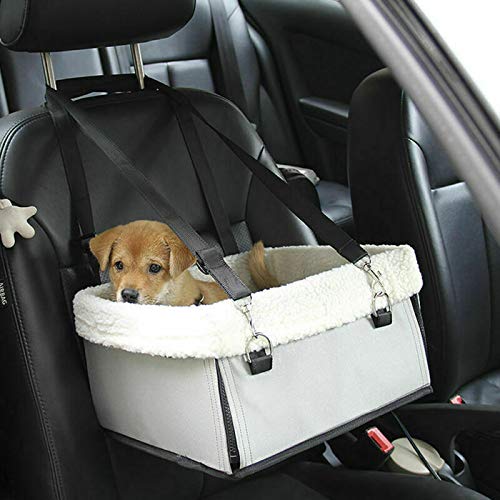 Riloer Haustier-Auto-Sitzerhöhung für Welpen, Reiseausrüstung, Booster-Bett, Tasche, geeignet für Reiseausrüstung