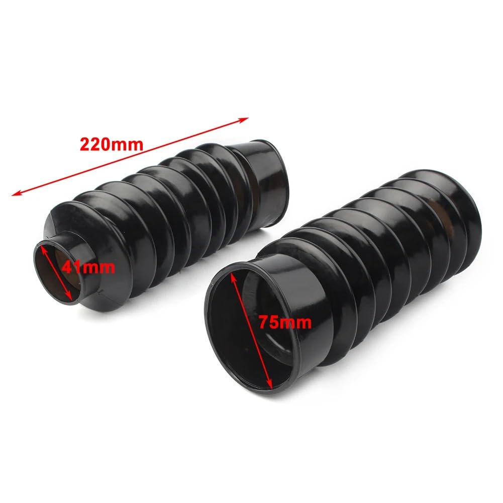 Gabeldeckel Motorrad Passend für Harley Davidson Softail FXST Dyna FXDWG FXWG Motorrad-Vordergabelstiefel Gators deckt Gummi ab