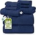 Utopia Towels Premium 700 GSM 8 Piece Towel Set; 2 Bath Towels, 2 Hand Towels and 4 Washcloths - Cotton - Machine Washable, Hotel Quality, Super Soft and Highly Absorbent by (Electric Blue)