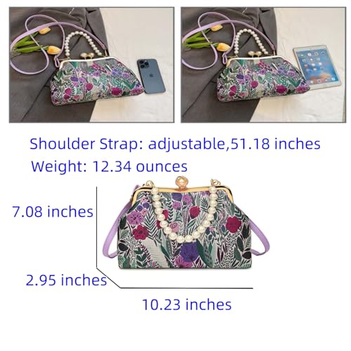 Crossbody Bags for Women Trendy Floral & Leaf Print Fashion Versatile Elegant Purse for Ladies Shoulder Sling Handbags 7