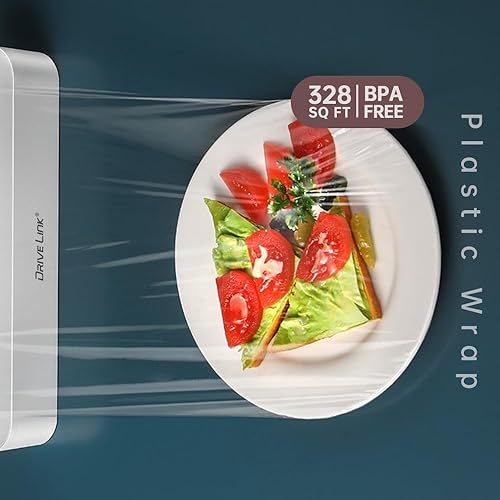 Miniatura 3 de Dispensador de plástico magnético recargable con cortador deslizante, película adhesiva de plástico de 12 x 328 pies (paquete de 2)