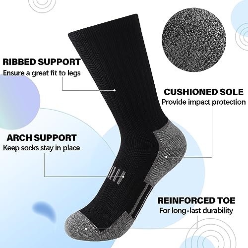 Comfoex 10 Pairs Boys Socks Crew Athletic Calf Long Socks Half Cushioned Socks For Kids 4-6 6-8 8-10 Years Old3