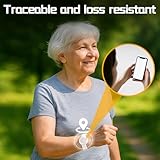 Lotsdonxia 2 Pcs Adjustable AirTag Wristband for Kids and Adults - Waterproof Silicone Tracker Bracelet, Secure Anti-Loss Design for Swimming, Toddlers, Elders (Black and White) - Image 5