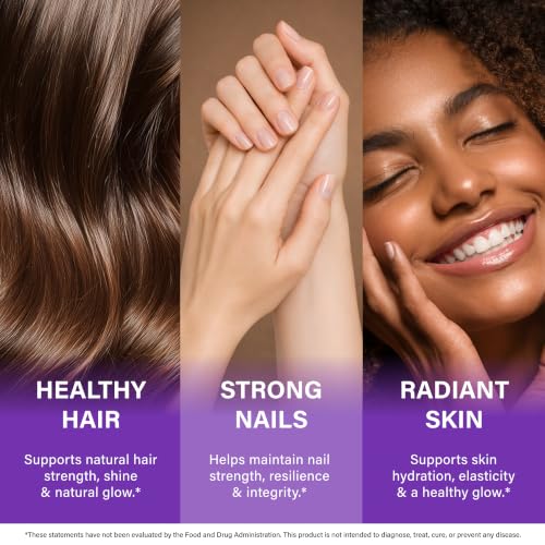 Image of Biotin, Collagen, Hyaluronic Acid & Keratin - Hair Growth Support, 120 Caps