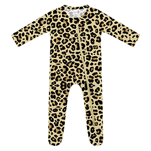 Image of HAPIU Rayon from Bamboo Baby Footed Pajamas, 2 Way Zipper YKK, Footie for Baby Boy Girls, Newborn-24 Months