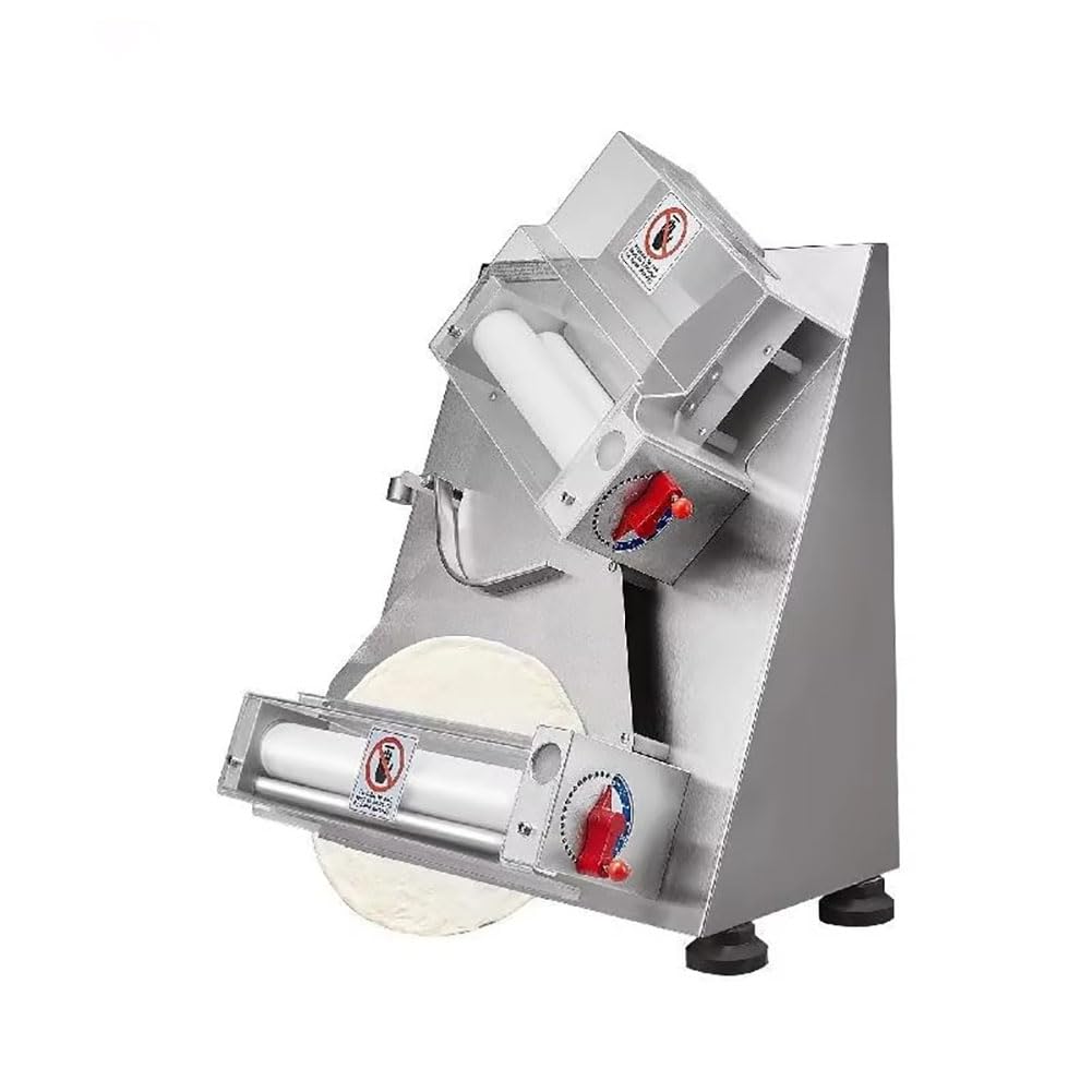 SAWEEZPizza Dough Roller Sheeter, Automatic Dough Press Machine, Stainless Steel Adjustable Thickness Dough Machine, Pasta Maker Equipment, for Rolling Of Pizza and Various Dough Cake