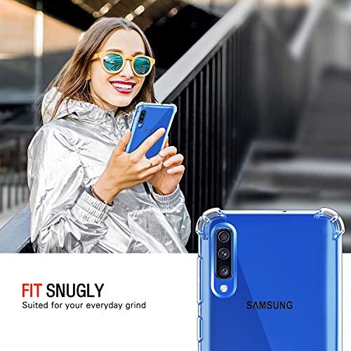 Image of Lustree Back Cover Transparent Case Compatible with Samsung Galaxy A70s | Clear + TPU Case with 4 Corner Air Cushion Protection & Camera Protection | Slim& Stylus Cover